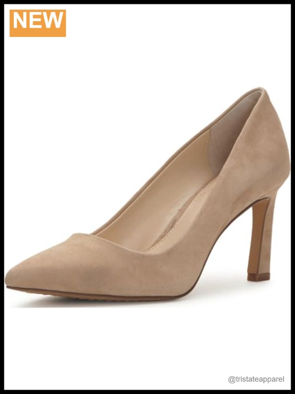 Suede Pointed Toe Stiletto Pumps Medium Heel Padded Footbed Work